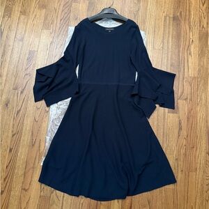 PETITE HANDKERCHIEF-SLEEVE SWEATER DRESS